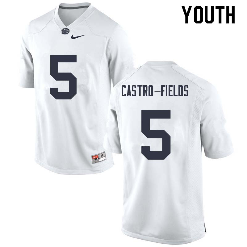 Youth #5 Tariq Castro-Fields Penn State Nittany Lions College Football Jerseys Sale-White - Click Image to Close
